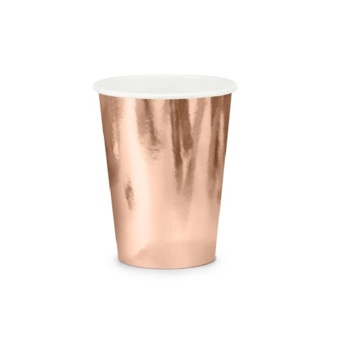 6 Vasos Oro rosa