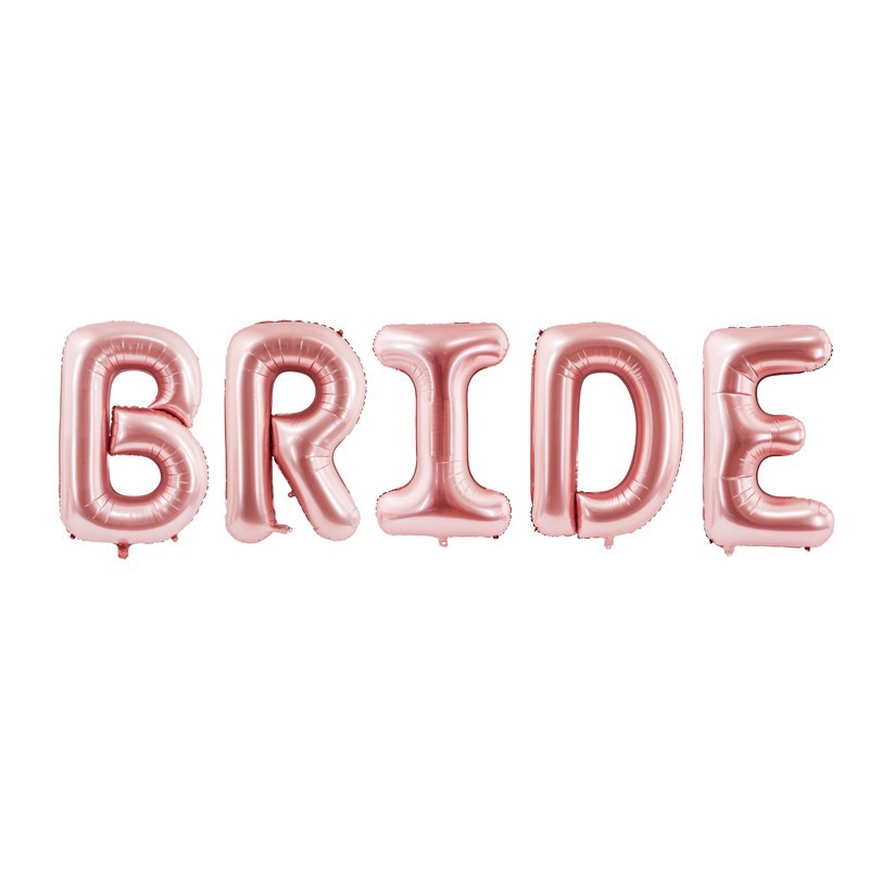 Globo letras BRIDE oro rosa