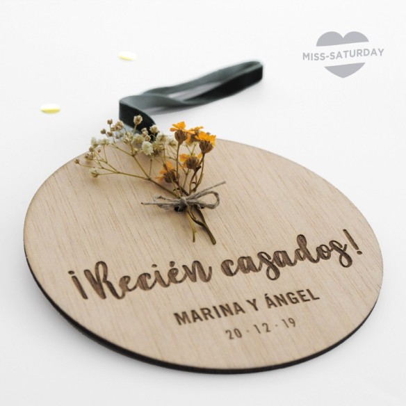 Placa recién casados