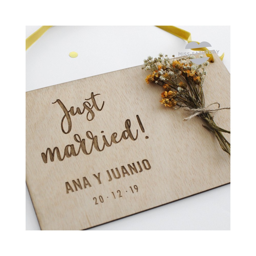 Decoración para bodas: Caja Just Married