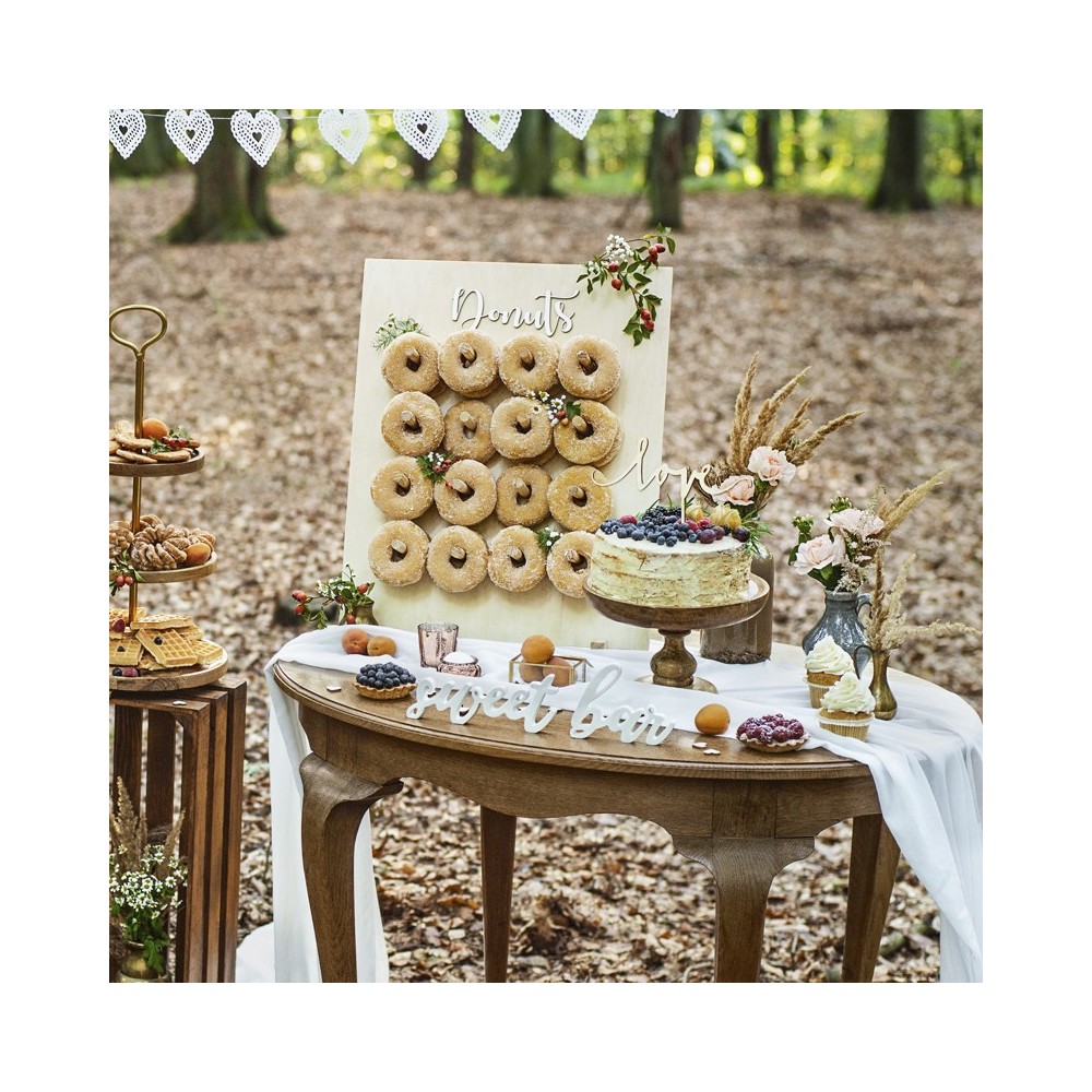 ⭐️ Pared de donut madera ⭐️ Candy bar bodas - Miss Saturday