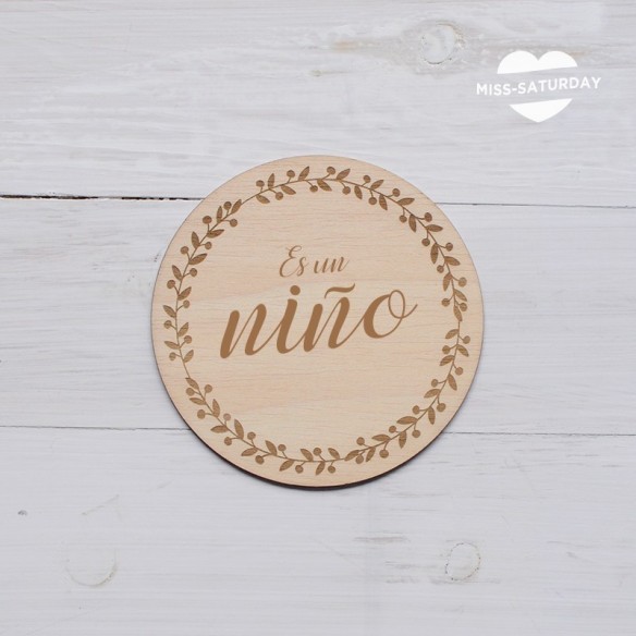 Placa Es niño - Corona