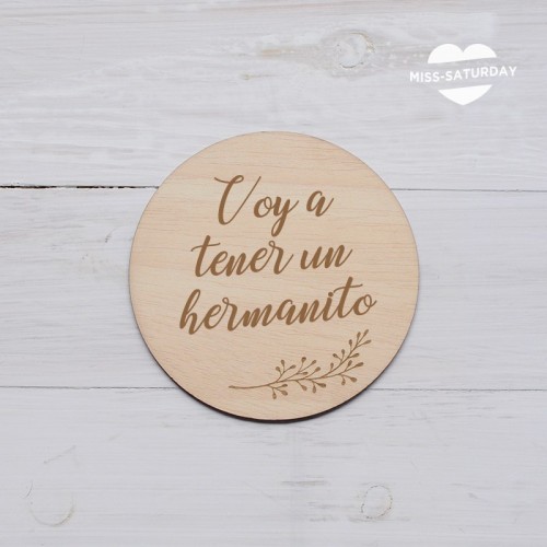 Placa Voy a tener un hermanito - Rama
