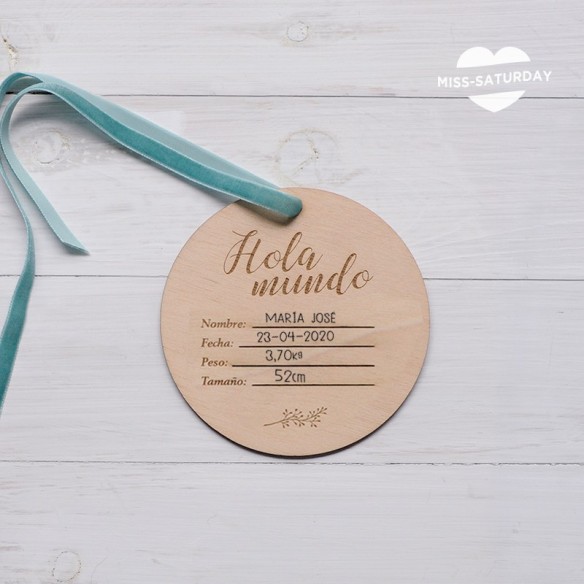 Placa nacimiento Hola Mundo