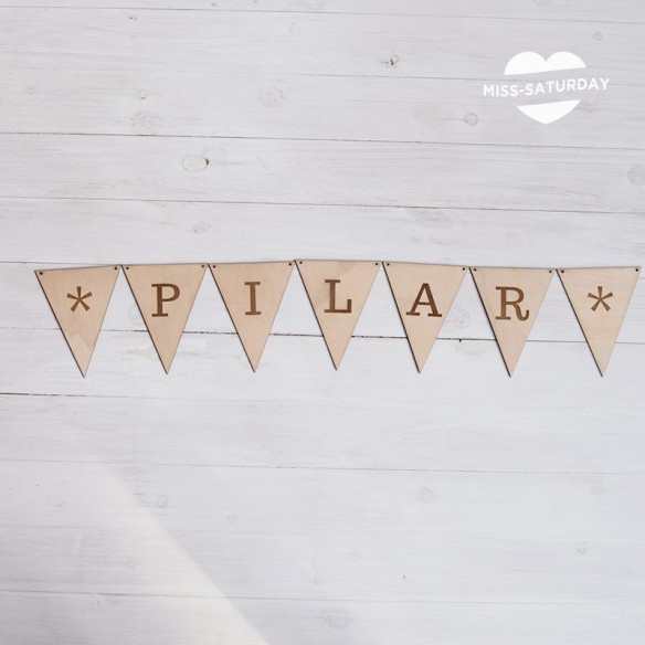 Guirnalda de madera personalizada