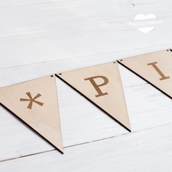 Guirnalda de madera personalizada