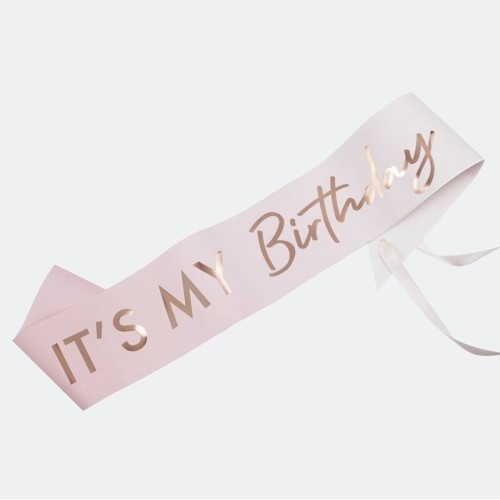 Banda cumpleaños rosa