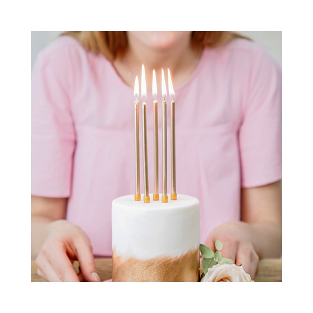 LUTER Brillo Dorado Feliz cumpleaños Pastel De Velas con diseño Plegable Número de Velas Vela de cumpleaños Cake Topper Decoración para Fiesta niños Adultos Número 5 