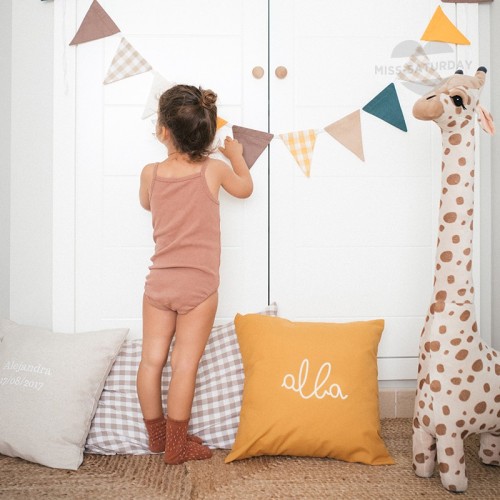 Banderín de tela Beige 2