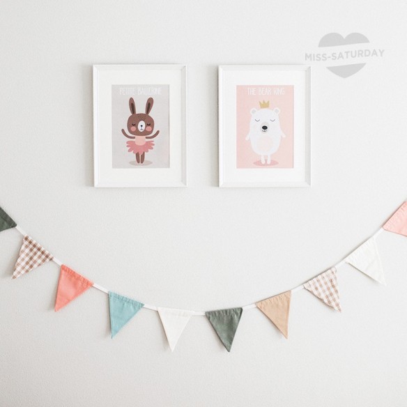 Banderín de tela Mousse