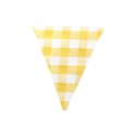 Banderín de tela Vichy amarillo