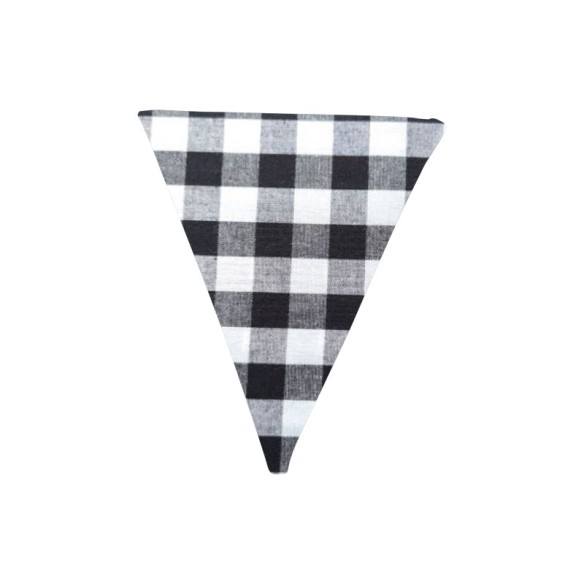 Banderín de tela Vichy Negro