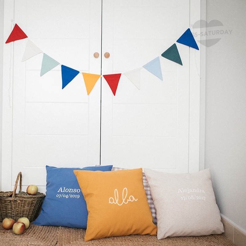 Banderín de tela Vichy Negro