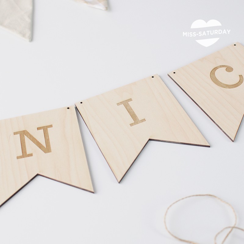 Guirnalda de madera personalizada