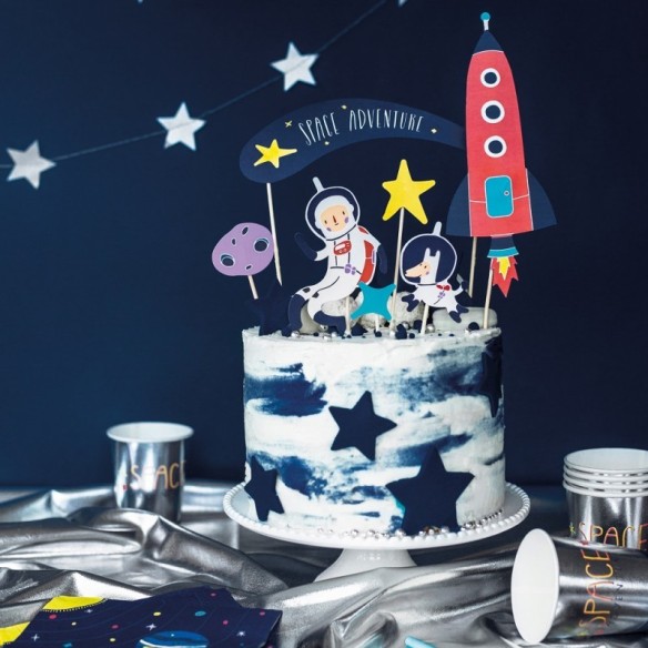 Toppers tarta Espacio