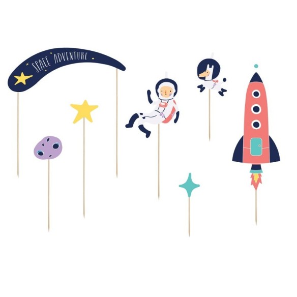 Toppers tarta Espacio