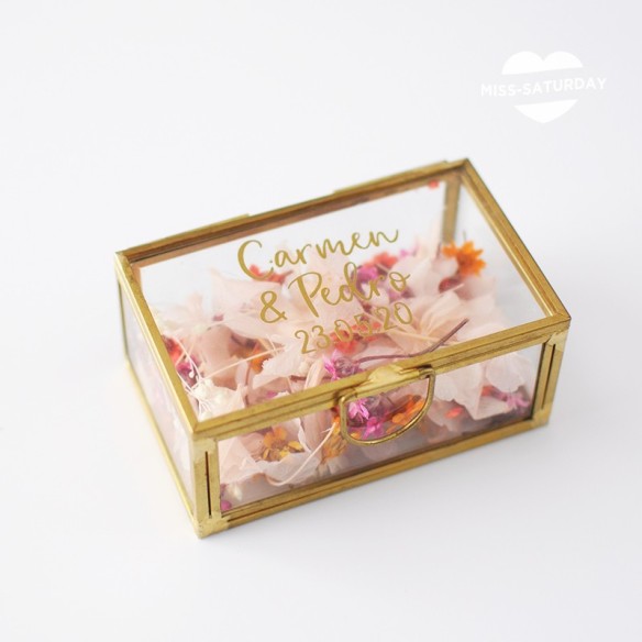 Caja porta alianzas personalizada