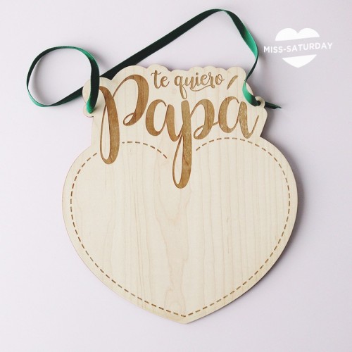 Placa Papá Corazón para dibujar