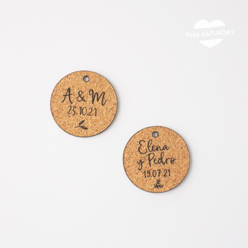 Etiquetas de corcho botanic