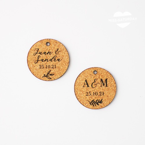 Etiquetas de corcho olivo