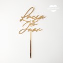 Topper personalizado dorado