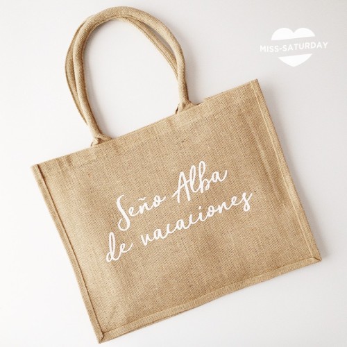 Bolsa de yute "Seño" personalizada