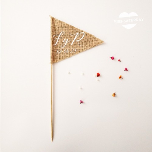 Números de mesa banderitas personalizadas