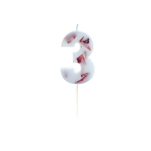 Vela para cumpleaños número 3