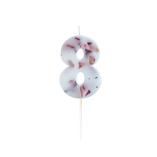Vela para cumpleaños número 8