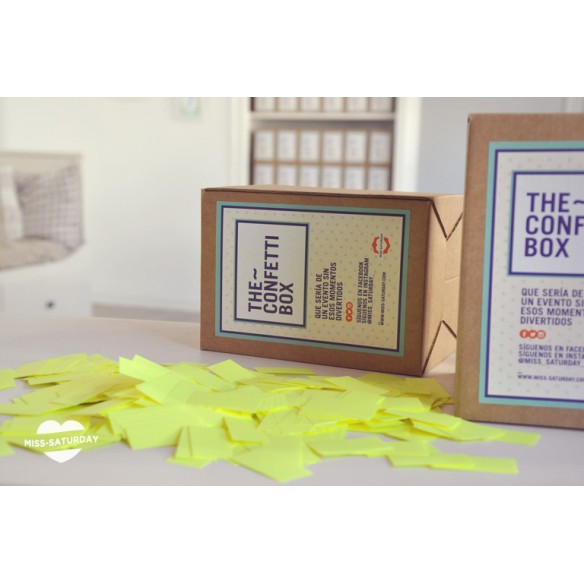 Confeti box Fluor Amarillo