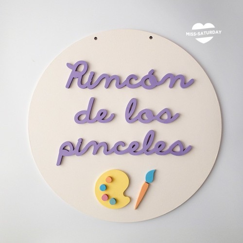 Cartel en relieve rincón de la casita