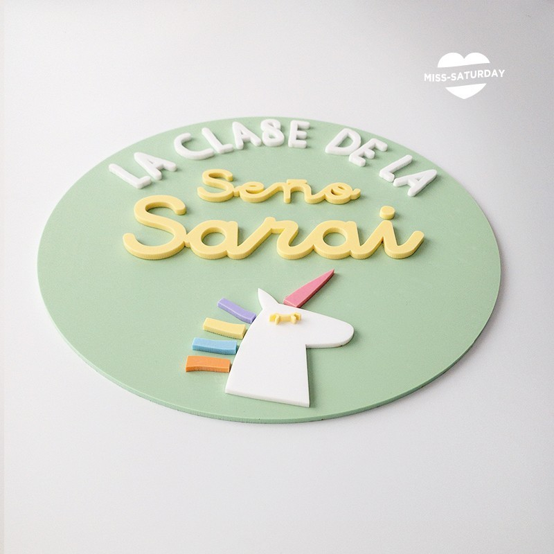 Placa personalizada La clase de - Aula infantil ❤️ Miss Saturday