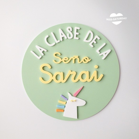 Placa personalizada La clase de la seño 