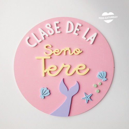 Placa personalizada para puerta y pared - NUBE