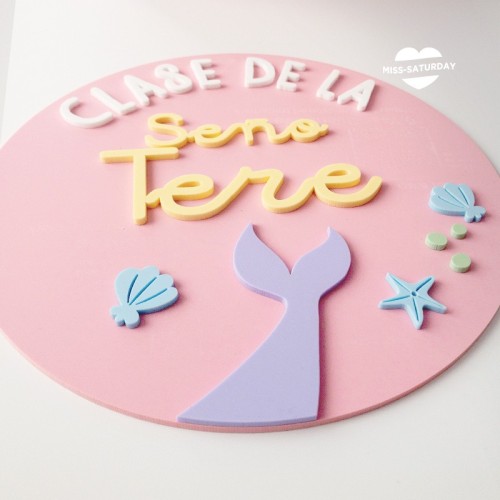 Placa personalizada La clase de la seño  2