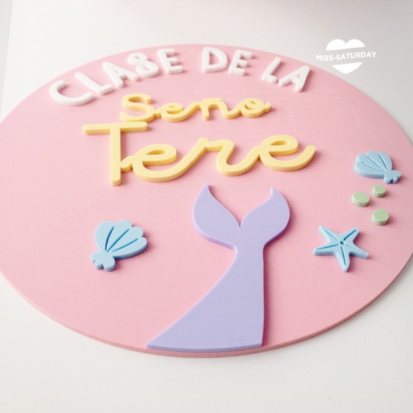 Placa personalizada La clase de la seño 