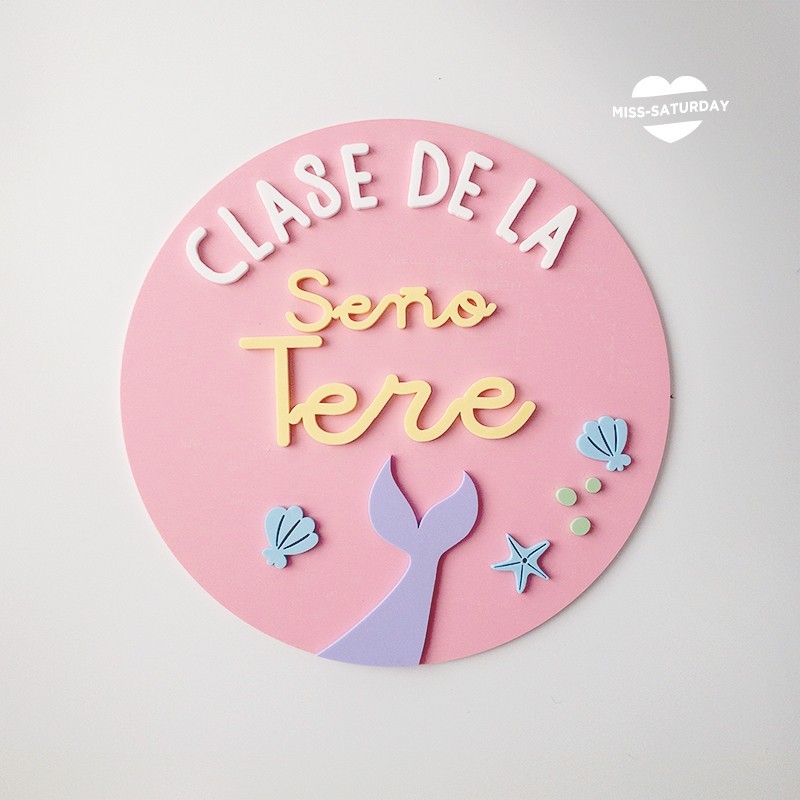 Placa personalizada La clase de la seño 