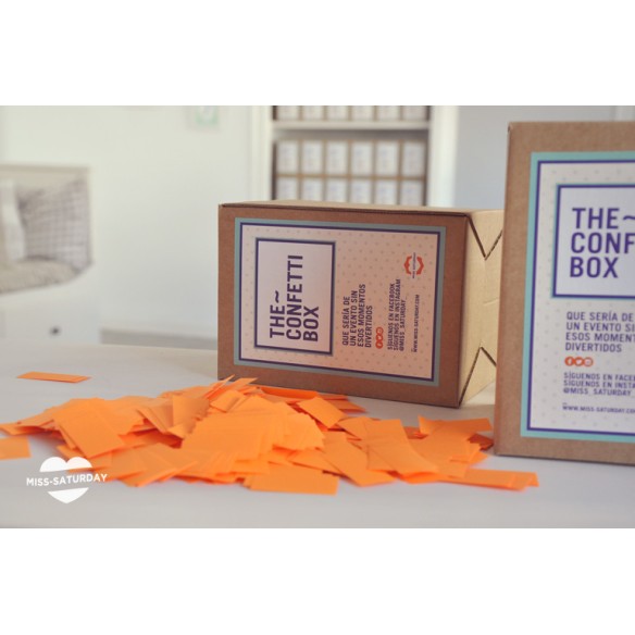 Confeti box Fluor Naranja