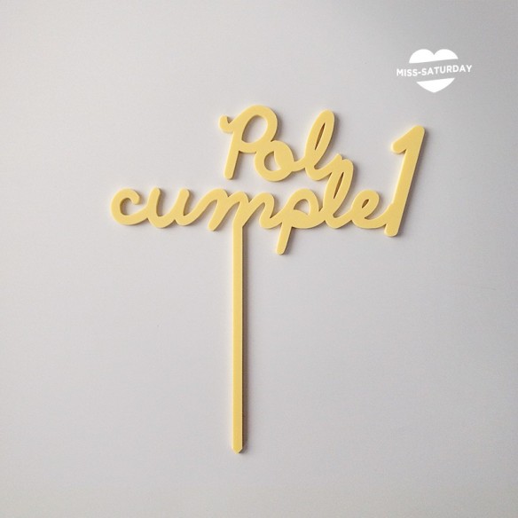 Topper person. Cumpleaños cifra cole