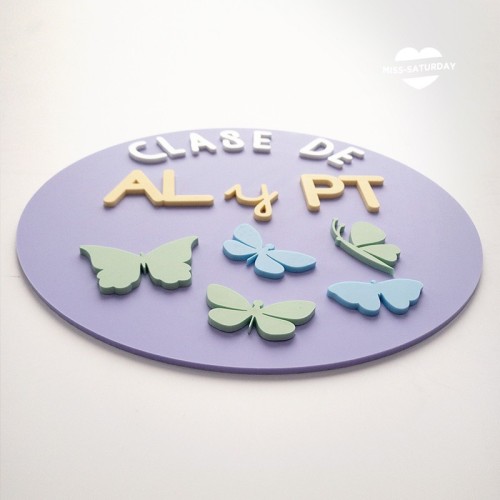 Placa personalizada La clase de la seño  2