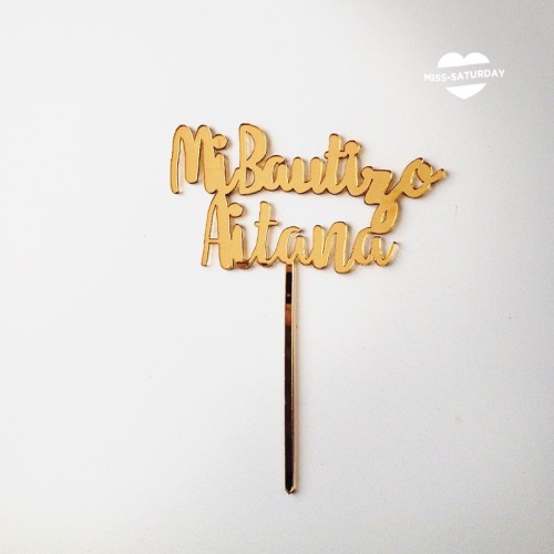 Topper personalizado Mi bautizo 2