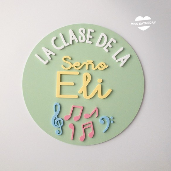 Placa relieve Música La clase de