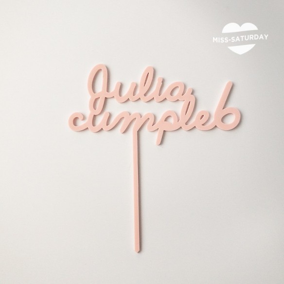 Topper person. Cumpleaños cifra cole