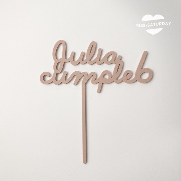 Topper person. Cumpleaños cifra cole