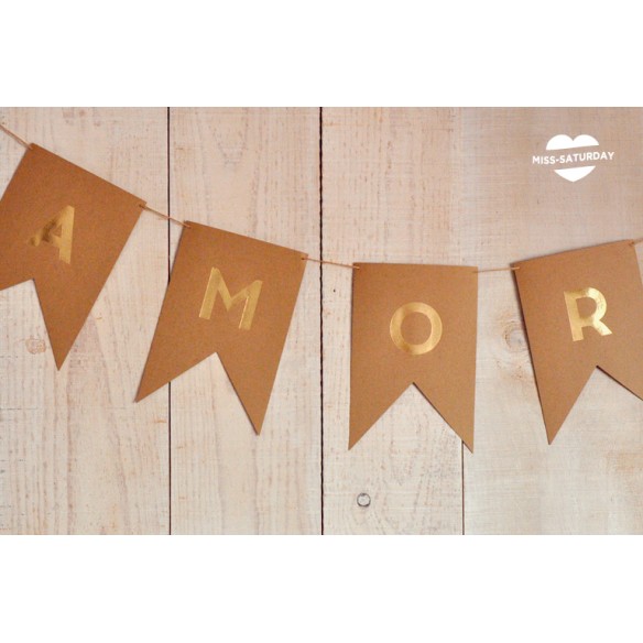 Banderines kraft y oro