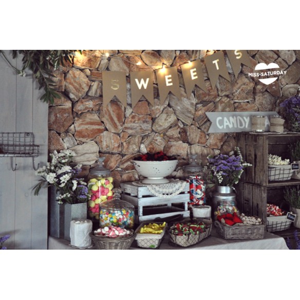 Banderines kraft y oro