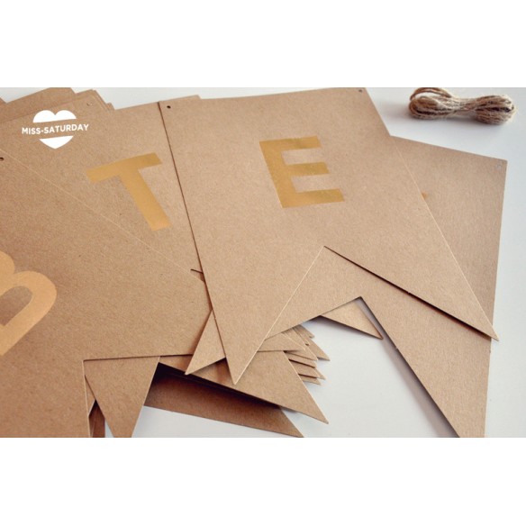 Banderines kraft y oro