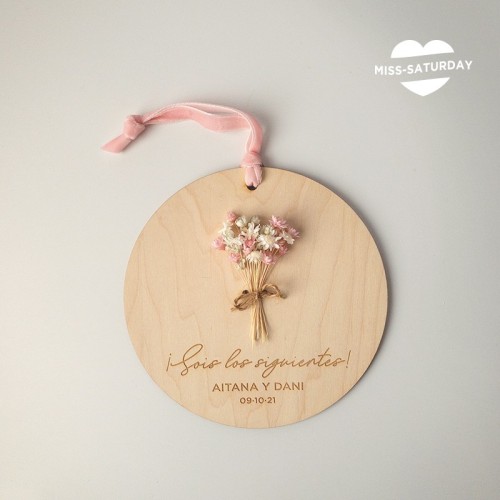 Placa redonda personalizada Sois los siguientes 2