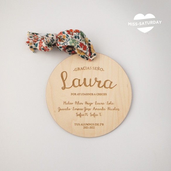 Placa regalo para profesores