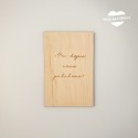 Cartel de madera personalizado